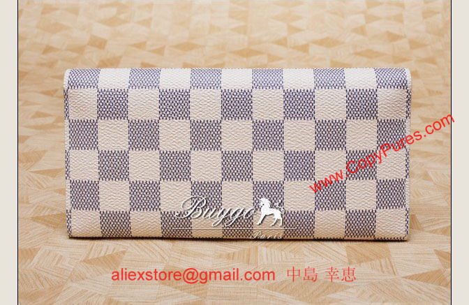 ルイヴィトン2012年新作ヴィトン財布ダミエアズールファスナー長札長財布ポルトフォイユオリガミ ロンN60139